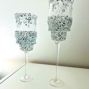 Elegant glass candle holder